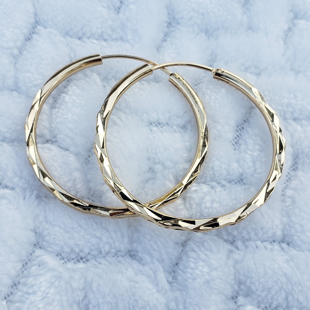 18k Gold Plated Hoop Earrings